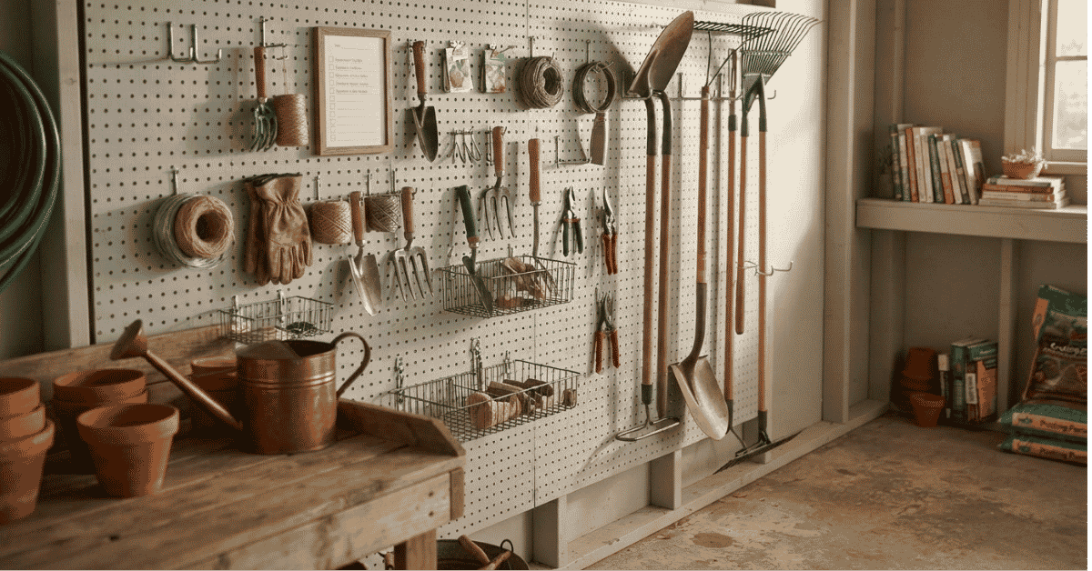Pegboard Garden Tools: Bold Joy, Tool Tetris