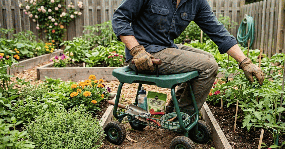 Gardening Stool With Wheels