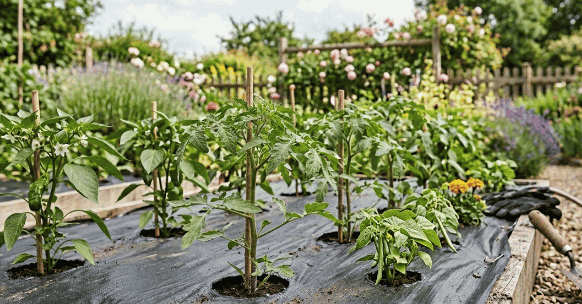 black plastic sheeting for gardening